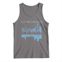 Chicago City Skyline Night Lights Tank Top