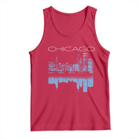 Chicago City Skyline Night Lights Tank Top