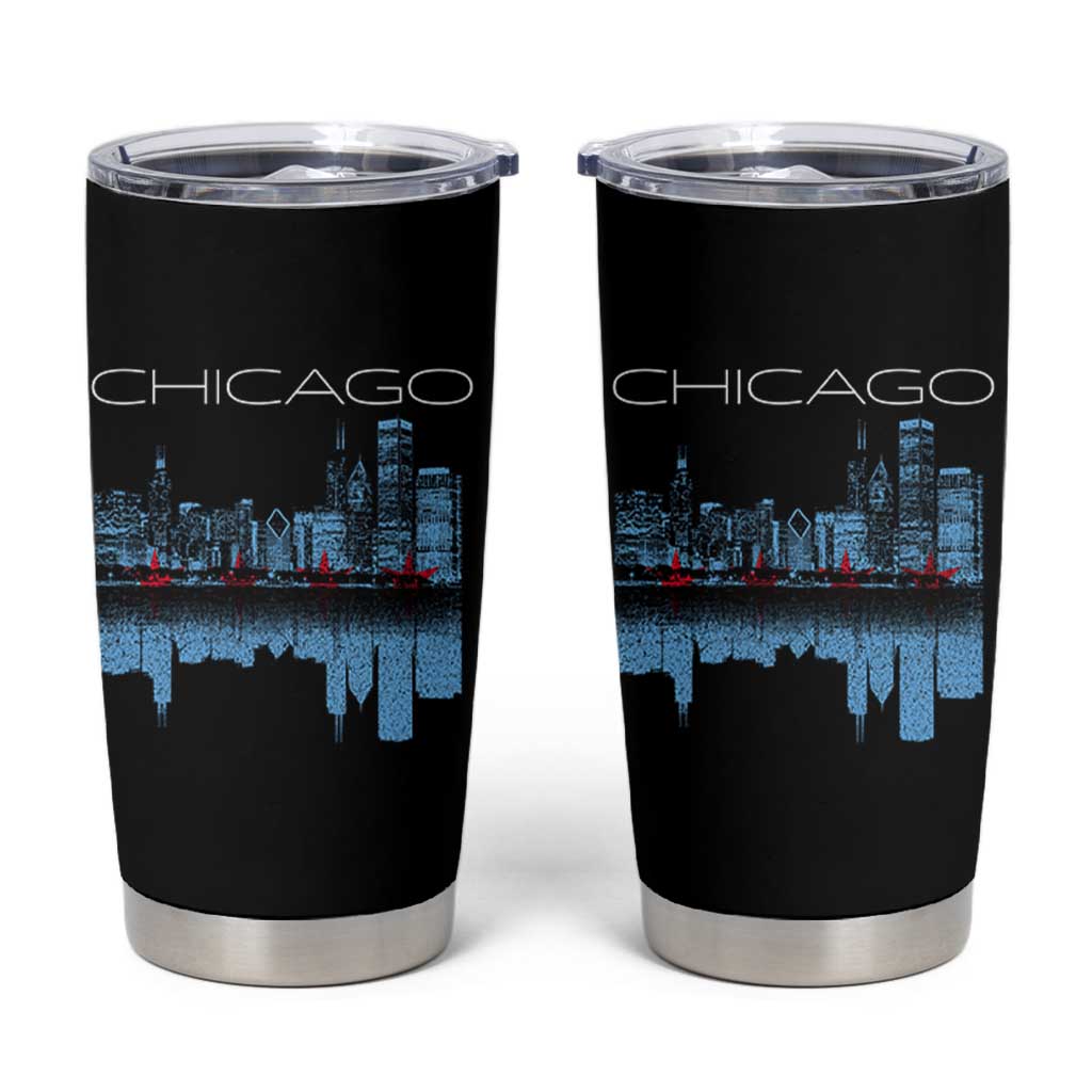Chicago City Skyline Night Lights Tumbler Cup