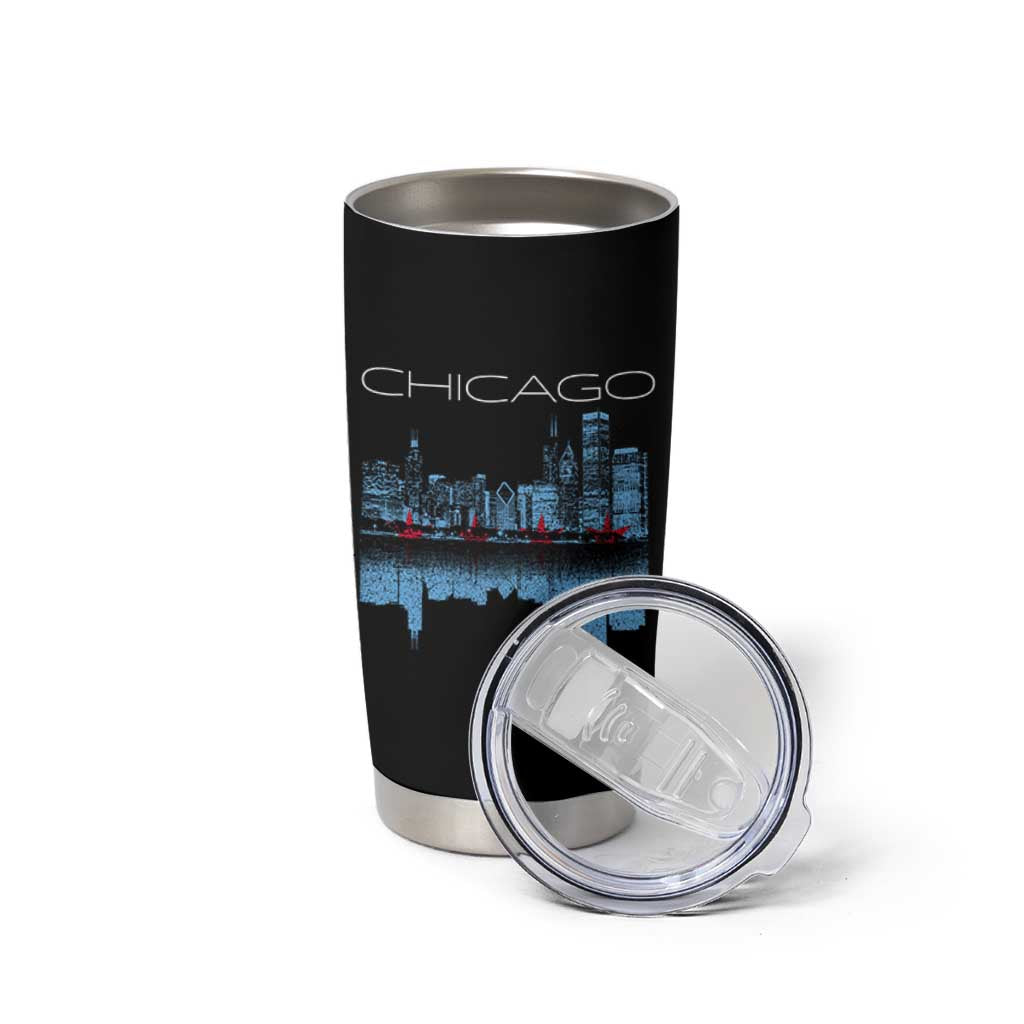Chicago City Skyline Night Lights Tumbler Cup