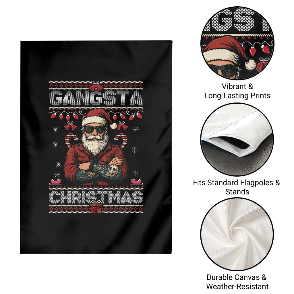 Gangster Santa Claus Hip Hop Rap Christmas Cool Garden Flag - Wonder Print Shop