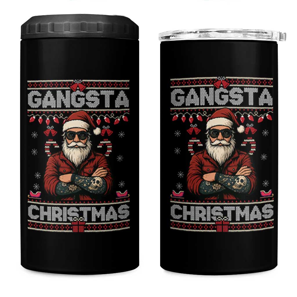 Gangster Santa Claus Hip Hop Rap Christmas Cool 4 in 1 Can Cooler Tumbler - Wonder Print Shop