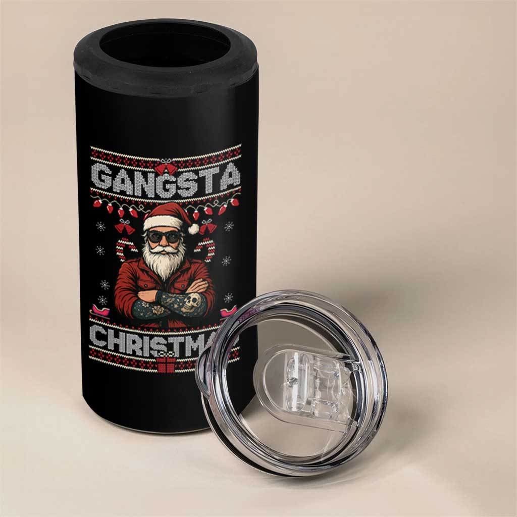 Gangster Santa Claus Hip Hop Rap Christmas Cool 4 in 1 Can Cooler Tumbler - Wonder Print Shop