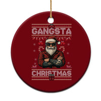 Gangster Santa Claus Hip Hop Rap Christmas Cool Ceramic Ornament - Wonder Print Shop