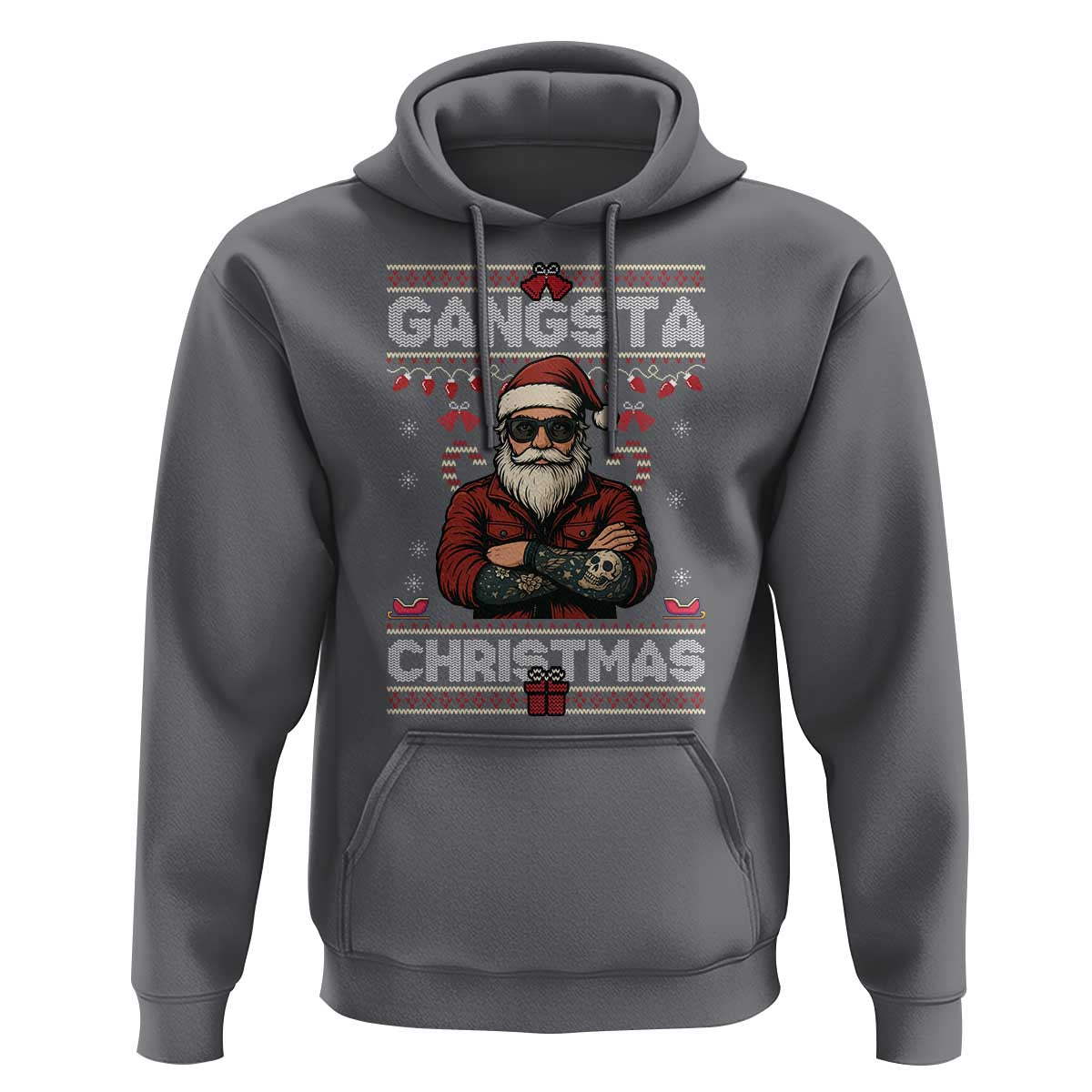 Gangster Santa Claus Hip Hop Rap Christmas Cool Hoodie - Wonder Print Shop