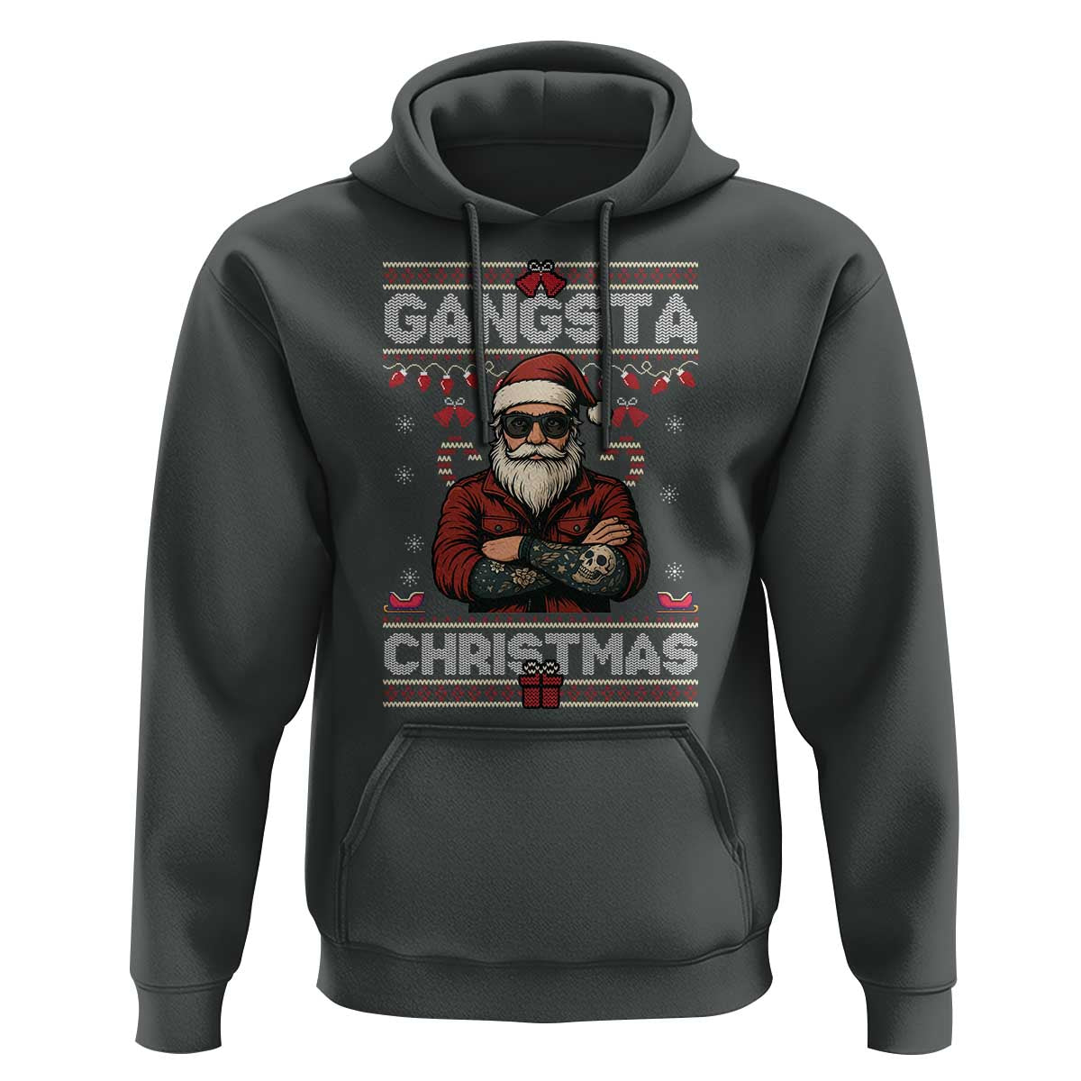 Gangster Santa Claus Hip Hop Rap Christmas Cool Hoodie - Wonder Print Shop