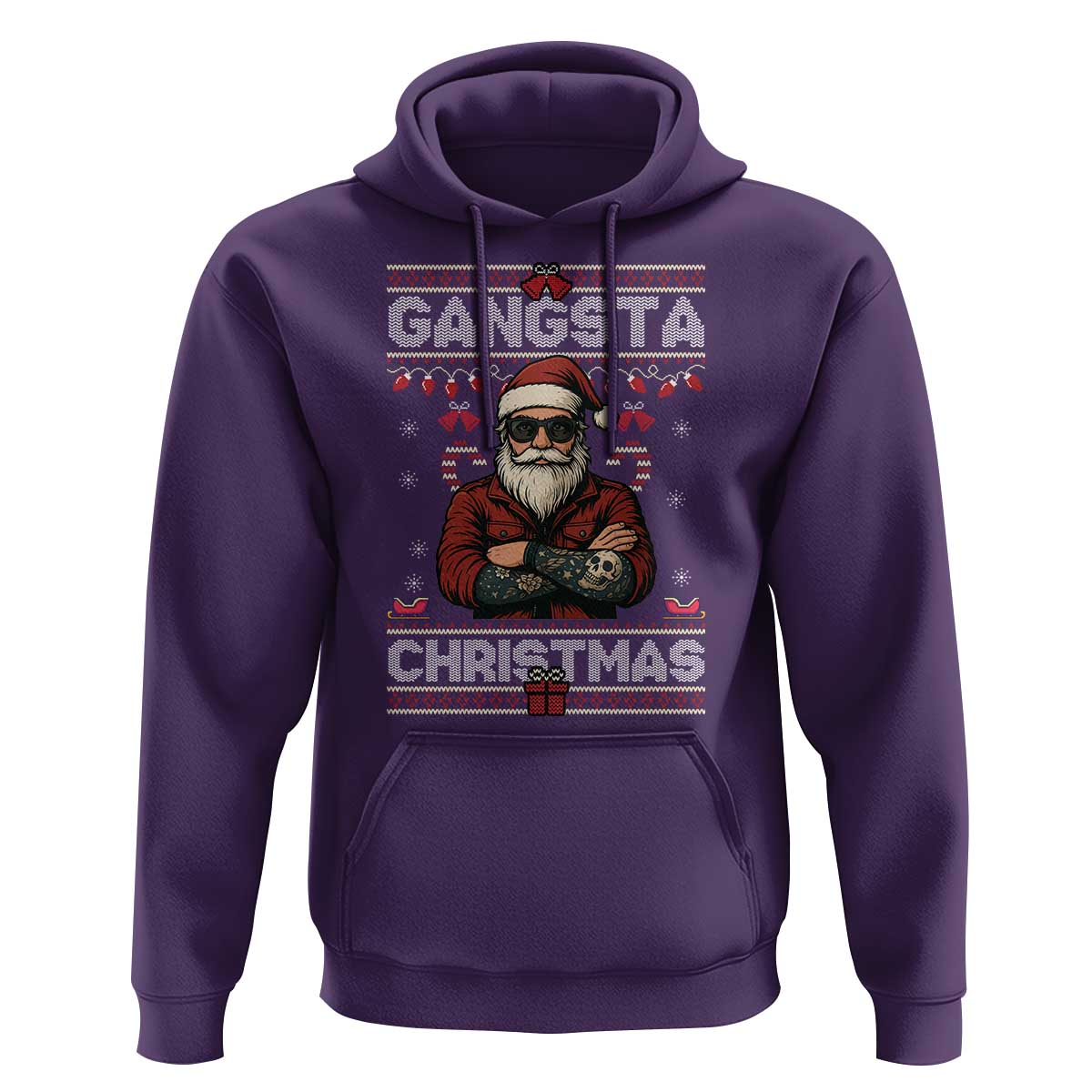 Gangster Santa Claus Hip Hop Rap Christmas Cool Hoodie - Wonder Print Shop