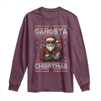 Gangster Santa Claus Hip Hop Rap Christmas Cool Long Sleeve Shirt - Wonder Print Shop