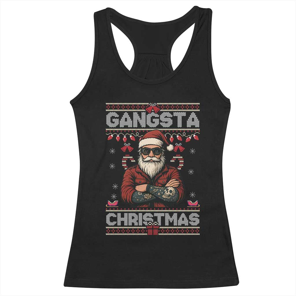 Gangster Santa Claus Hip Hop Rap Christmas Cool Racerback Tank Top - Wonder Print Shop