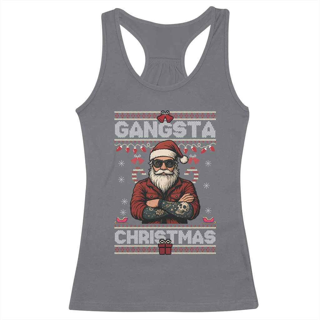 Gangster Santa Claus Hip Hop Rap Christmas Cool Racerback Tank Top - Wonder Print Shop