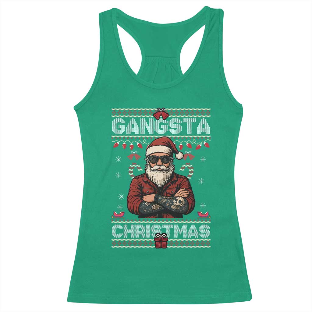 Gangster Santa Claus Hip Hop Rap Christmas Cool Racerback Tank Top - Wonder Print Shop