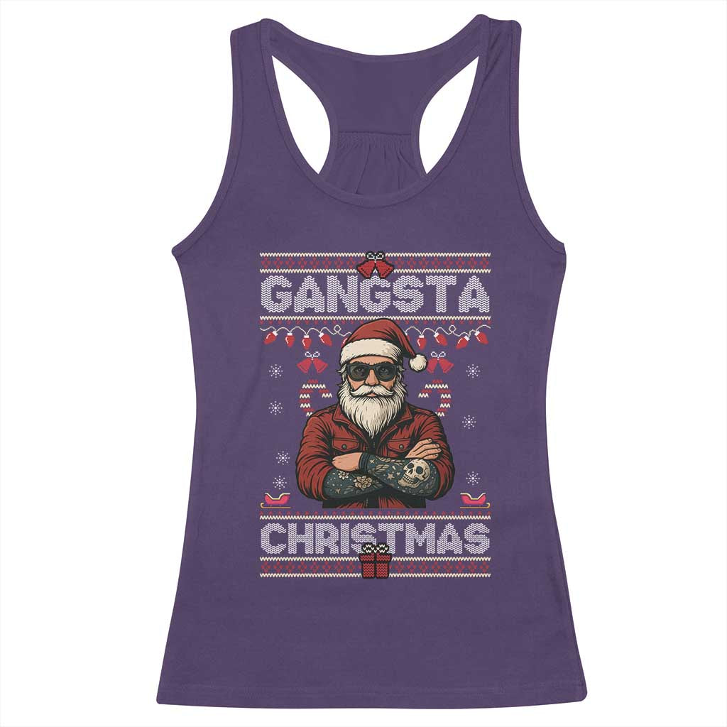 Gangster Santa Claus Hip Hop Rap Christmas Cool Racerback Tank Top - Wonder Print Shop