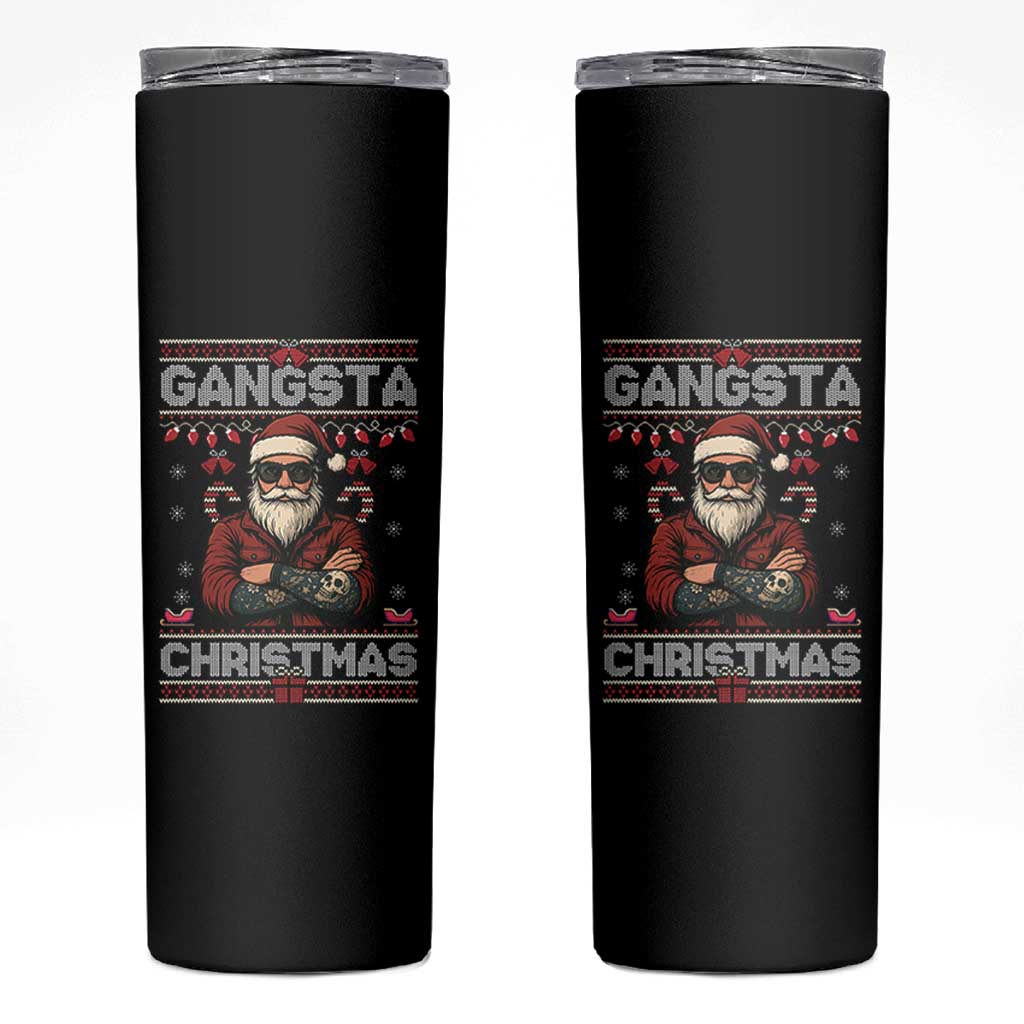 Gangster Santa Claus Hip Hop Rap Christmas Cool Skinny Tumbler - Wonder Print Shop