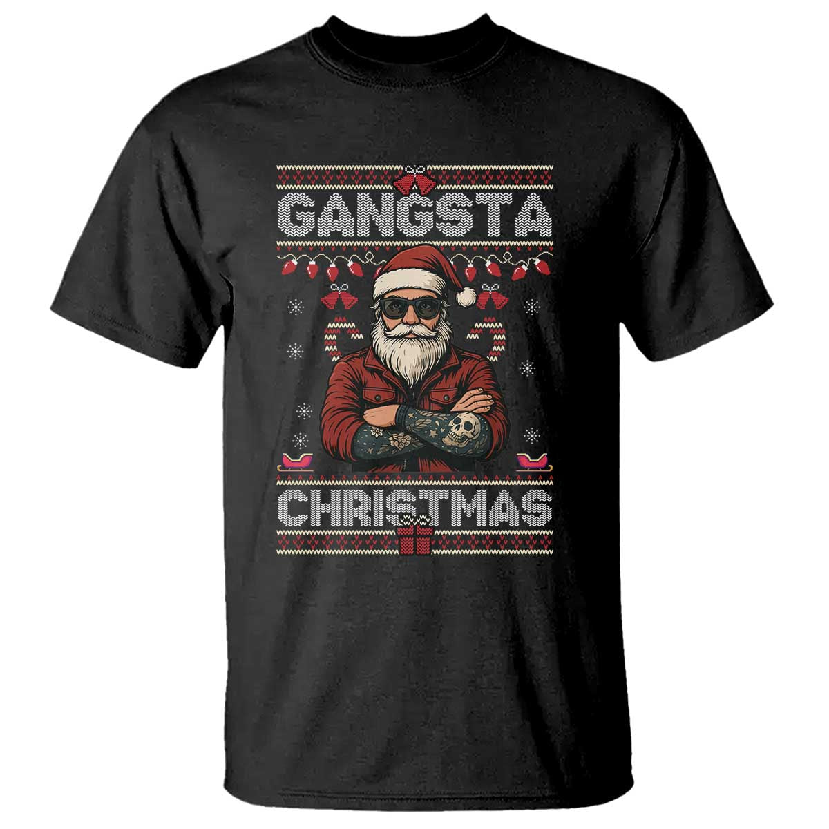 Gangster Santa Claus Hip Hop Rap Christmas Cool T Shirt - Wonder Print Shop