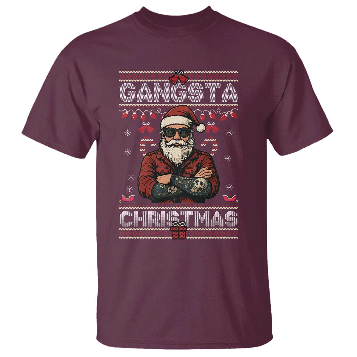 Gangster Santa Claus Hip Hop Rap Christmas Cool T Shirt - Wonder Print Shop