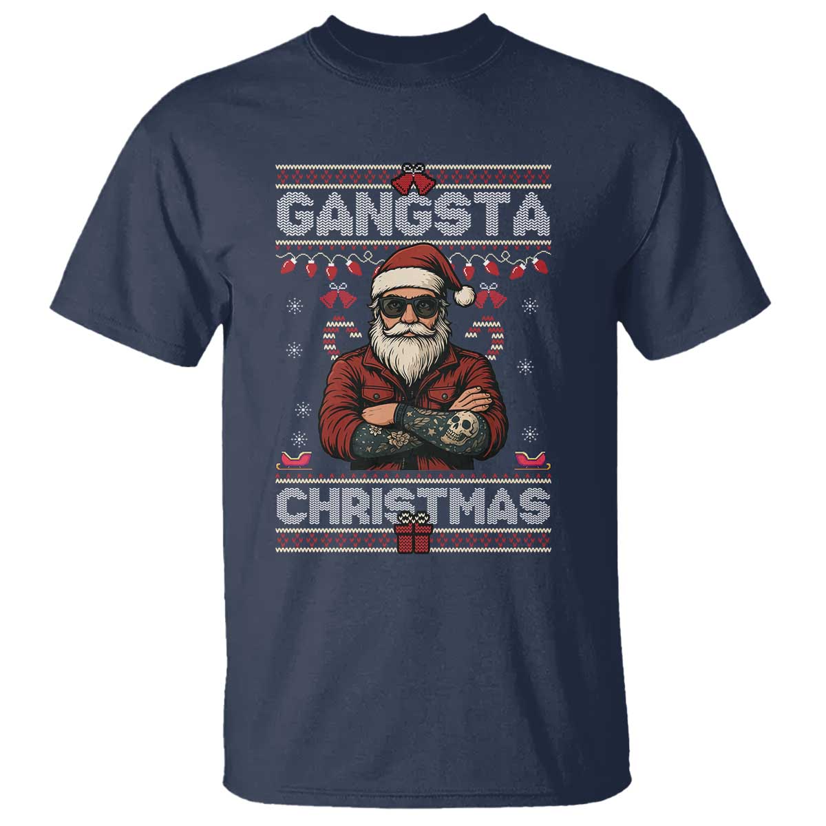 Gangster Santa Claus Hip Hop Rap Christmas Cool T Shirt - Wonder Print Shop