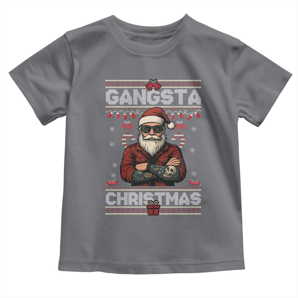 Gangster Santa Claus Hip Hop Rap Christmas Cool Toddler T Shirt - Wonder Print Shop