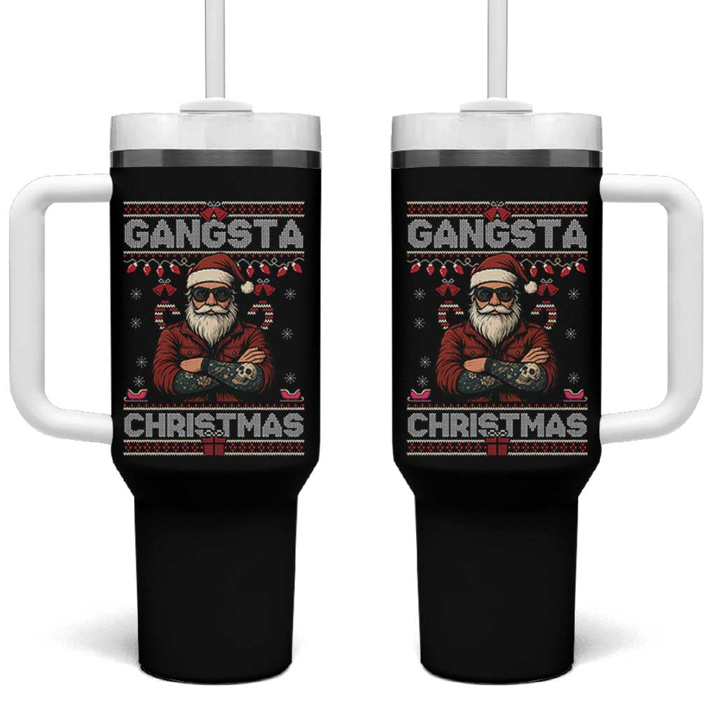 Gangster Santa Claus Hip Hop Rap Christmas Cool Tumbler With Handle - Wonder Print Shop