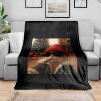 Funny Gangster Cats Christmas Throw Blanket Smoking Kitten Meme - Wonder Print Shop