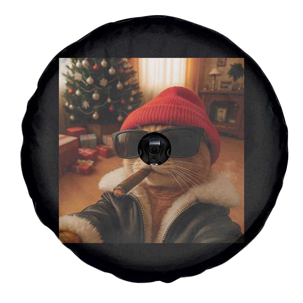 Funny Gangster Cats Christmas Spare Tire Cover Smoking Kitten Meme - Wonder Print Shop