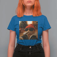 Funny Gangster Cats Christmas T Shirt For Women Smoking Kitten Meme - Wonder Print Shop