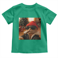 Funny Gangster Cats Christmas Toddler T Shirt Smoking Kitten Meme - Wonder Print Shop