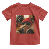 Funny Gangster Cats Christmas Toddler T Shirt Smoking Kitten Meme - Wonder Print Shop