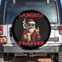 Funny Santa Drinking Beer Christmas Spare Tire Cover Gangster Rock On Hand Xmas - Wonder Print Shop