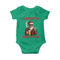 Funny Santa Drinking Beer Christmas Baby Onesie Gangster Rock On Hand Xmas - Wonder Print Shop