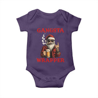 Funny Santa Drinking Beer Christmas Baby Onesie Gangster Rock On Hand Xmas - Wonder Print Shop