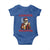 Funny Santa Drinking Beer Christmas Baby Onesie Gangster Rock On Hand Xmas - Wonder Print Shop