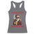 Funny Santa Drinking Beer Christmas Racerback Tank Top Gangster Rock On Hand Xmas - Wonder Print Shop