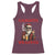 Funny Santa Drinking Beer Christmas Racerback Tank Top Gangster Rock On Hand Xmas - Wonder Print Shop