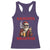 Funny Santa Drinking Beer Christmas Racerback Tank Top Gangster Rock On Hand Xmas - Wonder Print Shop