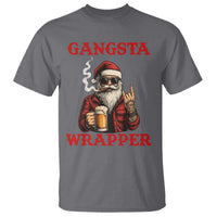 Funny Santa Drinking Beer Christmas T Shirt Gangster Rock On Hand Xmas - Wonder Print Shop