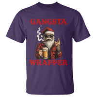 Funny Santa Drinking Beer Christmas T Shirt Gangster Rock On Hand Xmas - Wonder Print Shop