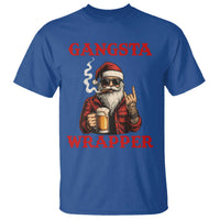 Funny Santa Drinking Beer Christmas T Shirt Gangster Rock On Hand Xmas - Wonder Print Shop