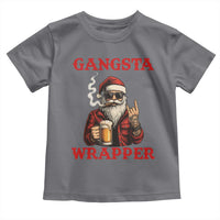 Funny Santa Drinking Beer Christmas Toddler T Shirt Gangster Rock On Hand Xmas - Wonder Print Shop