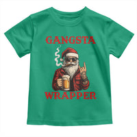 Funny Santa Drinking Beer Christmas Toddler T Shirt Gangster Rock On Hand Xmas - Wonder Print Shop