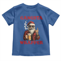 Funny Santa Drinking Beer Christmas Toddler T Shirt Gangster Rock On Hand Xmas - Wonder Print Shop
