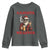 Funny Santa Drinking Beer Christmas Youth Sweatshirt Gangster Rock On Hand Xmas - Wonder Print Shop