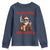 Funny Santa Drinking Beer Christmas Youth Sweatshirt Gangster Rock On Hand Xmas - Wonder Print Shop