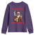 Funny Santa Drinking Beer Christmas Youth Sweatshirt Gangster Rock On Hand Xmas - Wonder Print Shop