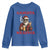 Funny Santa Drinking Beer Christmas Youth Sweatshirt Gangster Rock On Hand Xmas - Wonder Print Shop