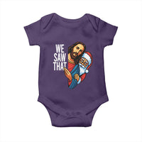 Funny Jesus Santa Meme Baby Onesie We Saw That Christmas - Wonder Print Shop