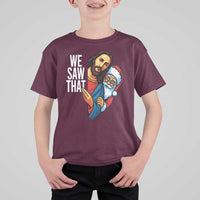 Funny Jesus Santa Meme T Shirt For Kid We Saw That Christmas - Wonder Print Shop
