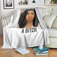 Funny Doll Face Meme Throw Blanket I Called Her A Bitch - Wonder Print Shop