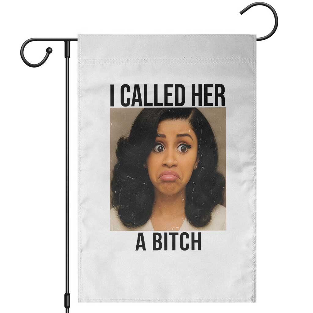 Funny Doll Face Meme Garden Flag I Called Her A Bitch - Wonder Print Shop
