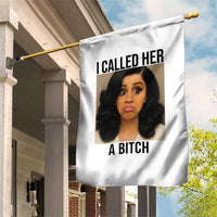 Funny Doll Face Meme Garden Flag I Called Her A Bitch - Wonder Print Shop