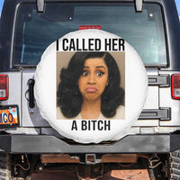 Funny Doll Face Meme Spare Tire Cover I Called Her A Bitch - Wonder Print Shop